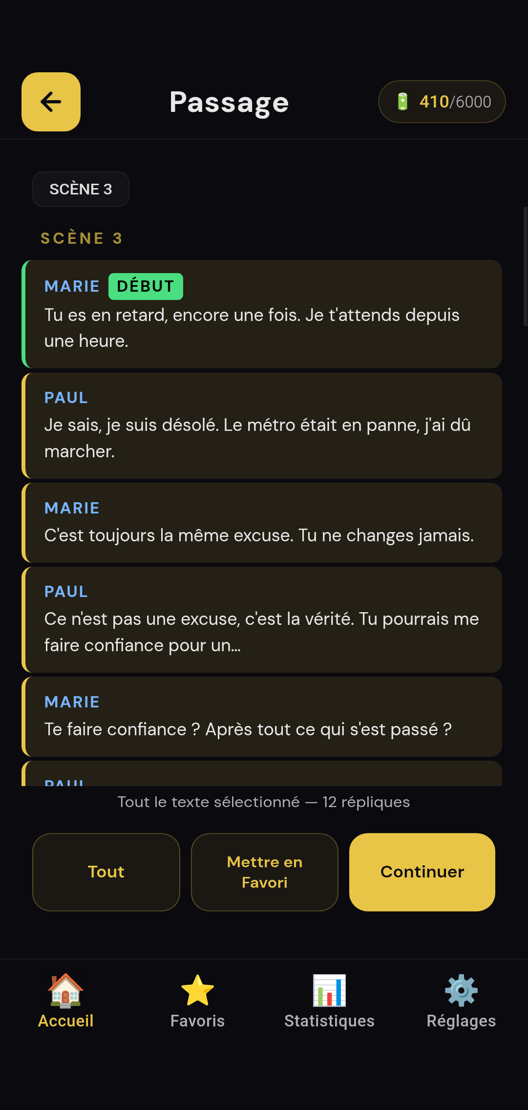 Mastering Theatre — Scene Selection